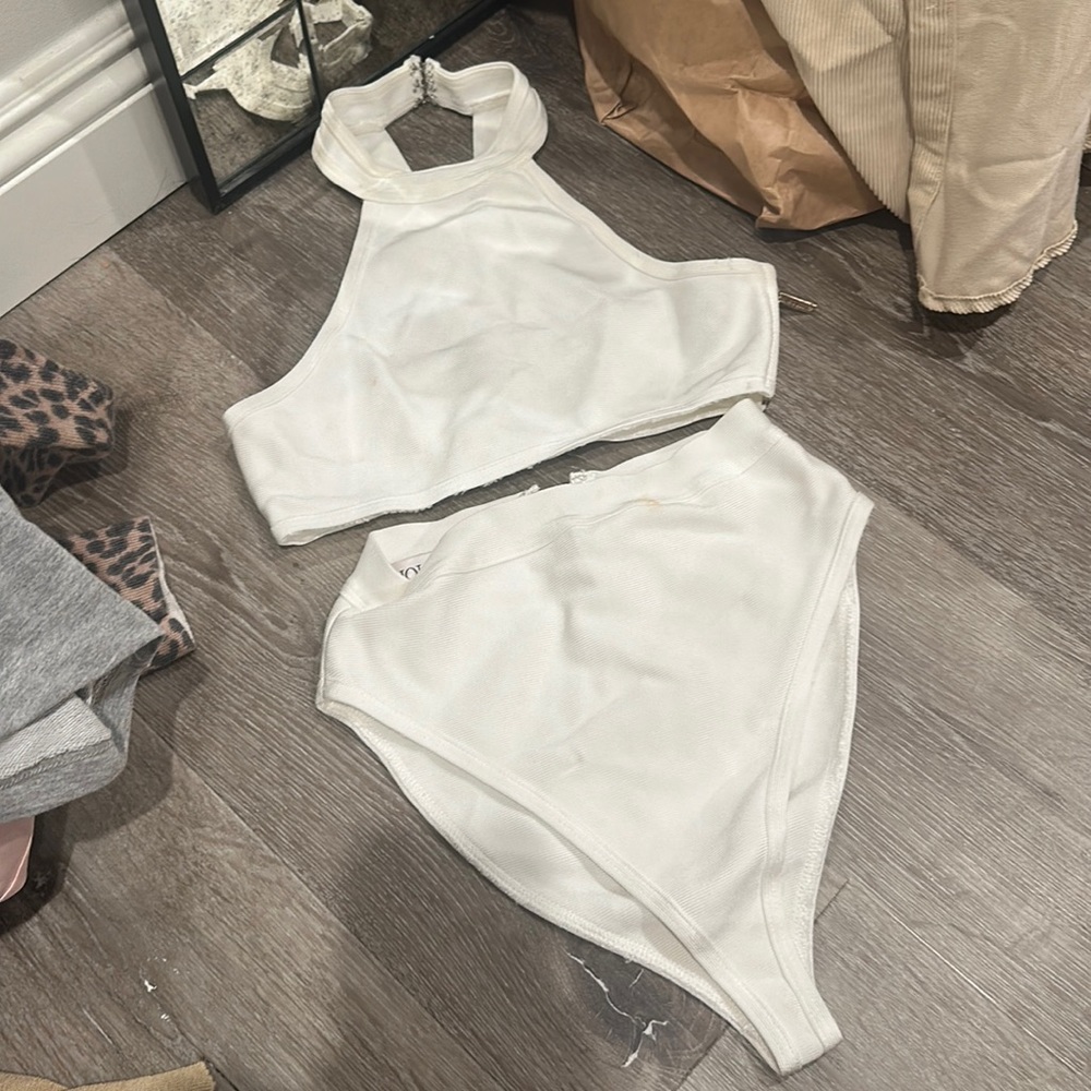 House of CB white bikini